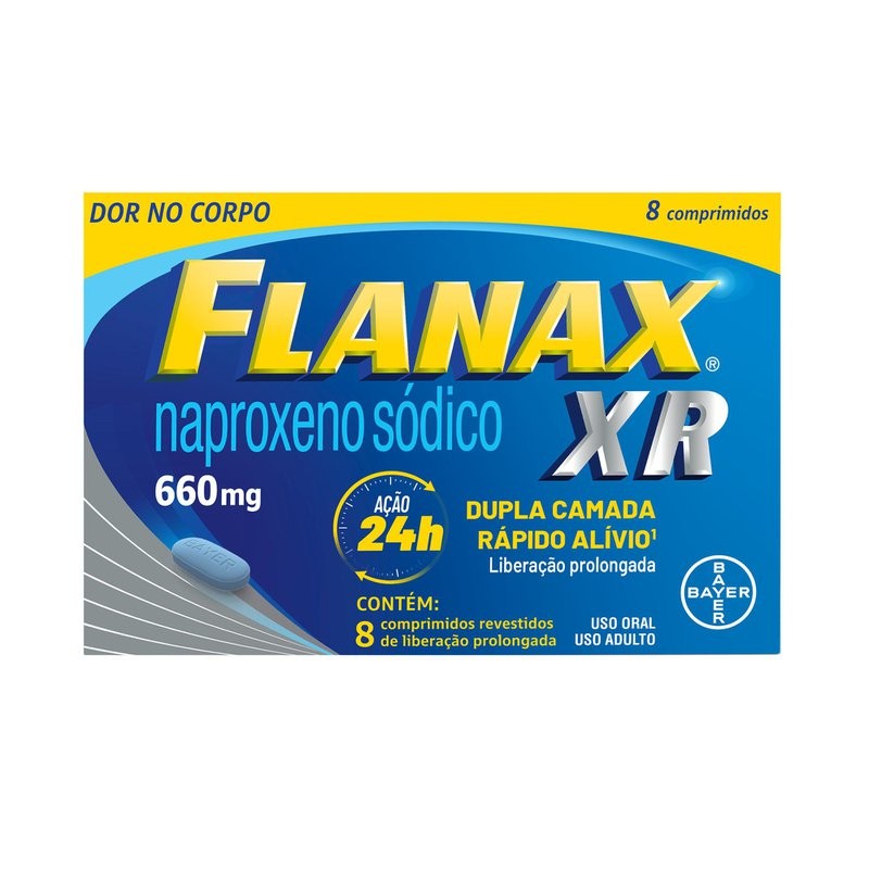 Flanax XR 660mg Com 8 Comprimidos