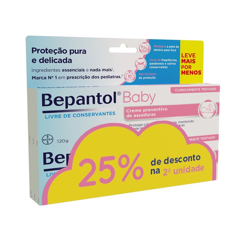 Kit Bepantol Baby Creme Assaduras 120g Com 2 25% Off