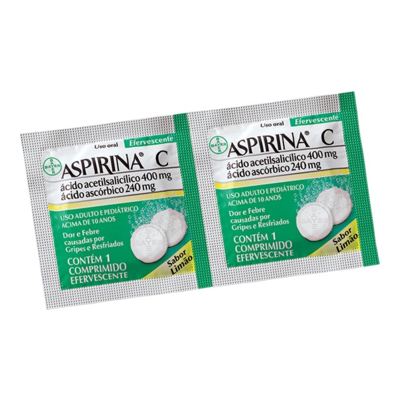 Aspirina C 400mg + 240mg com 2 comprimidos efervescente