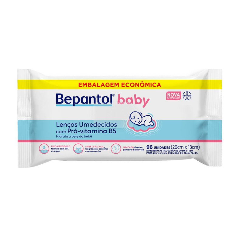 Kit Bepantol Baby Lenco Umedecido Leve 96 Pague 80 Com 96