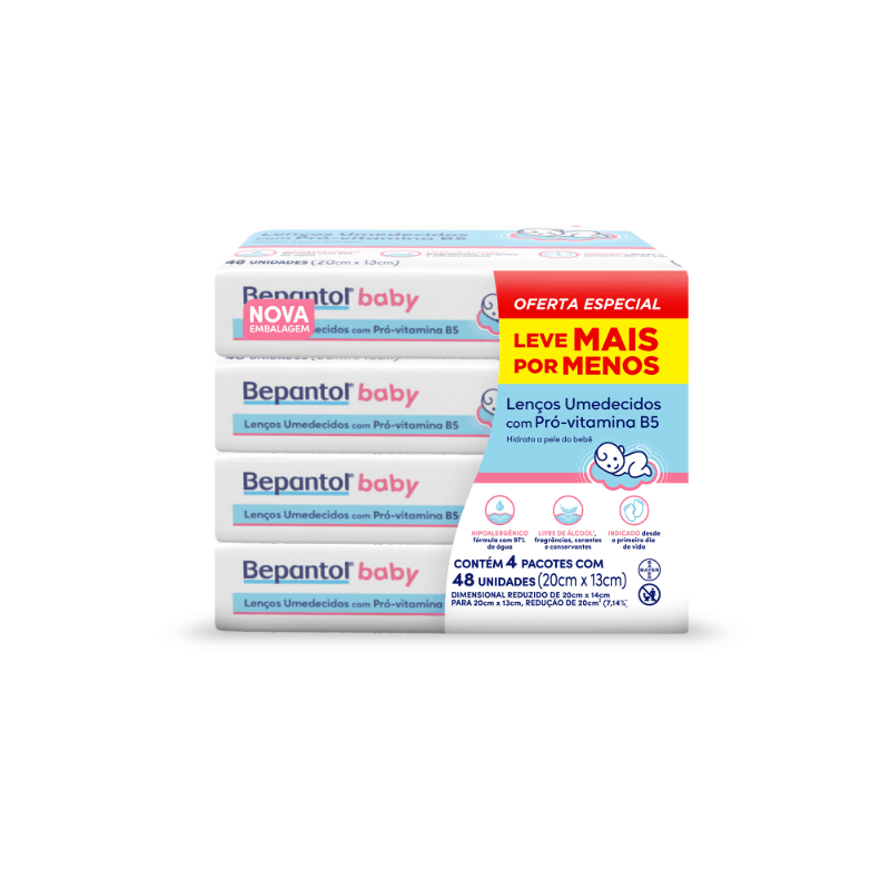 Kit Bepantol Baby Lenco Umedecido Leve 4 Pague 3 Com 192