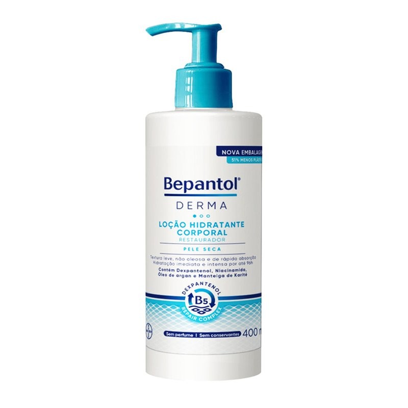 Loçao Corporal Bepantol Derma Hidratante Restaurador Pele Seca 400ml