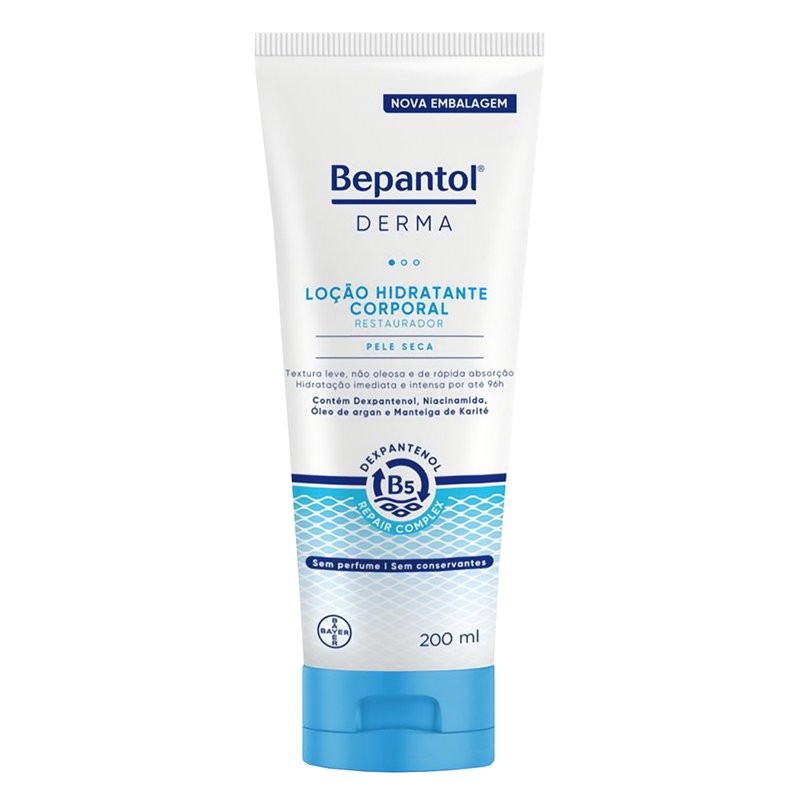 Loçao Corporal Bepantol Derma Hidratante Restaurador Pele Seca 200ml