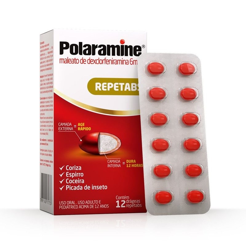 Polaramine Reptabs c/12 Comprimidos