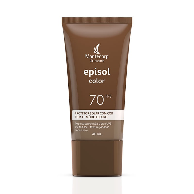 Episol Protetor Solar Cor 4 Medi0 Escuro Fps70 40ml