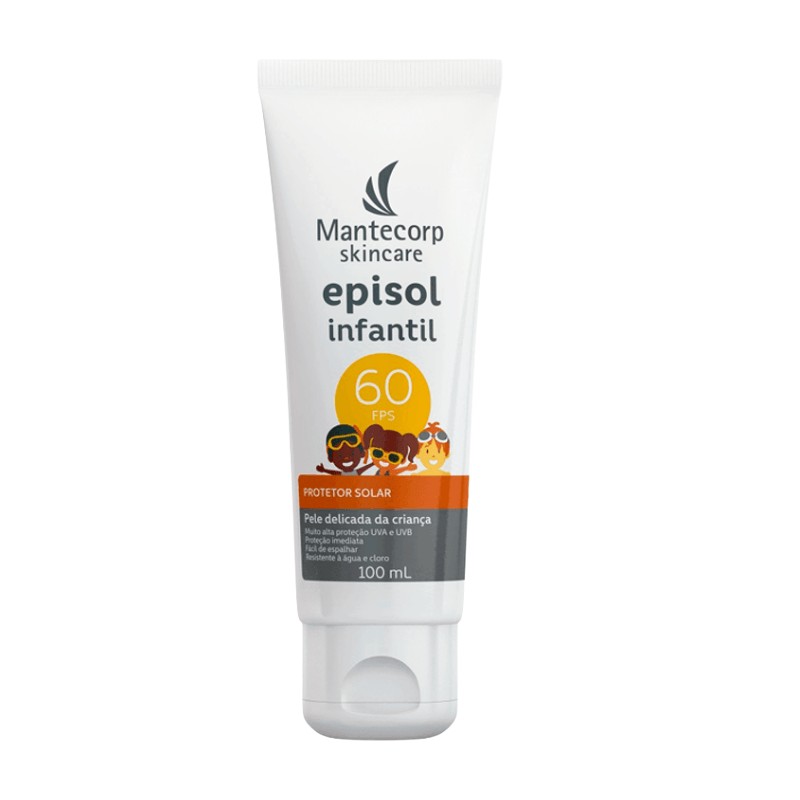Protetor Solar Infantil FPS 60 Mantecorp Skincare Episol Bisnaga 100ml