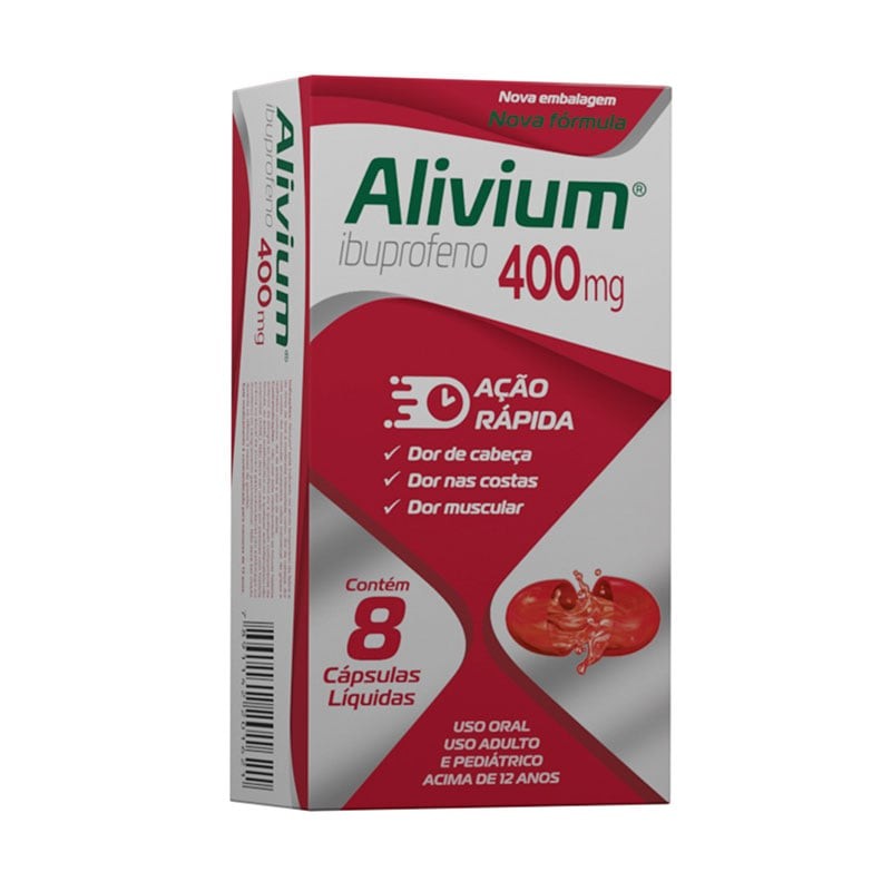 Alivium 400mg c/8 Capsulas Gel
