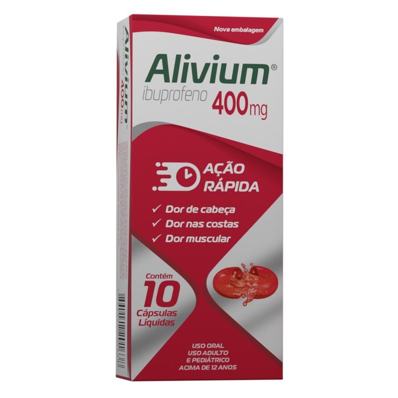 Alivium 400mg c/10 Capsulas Gel