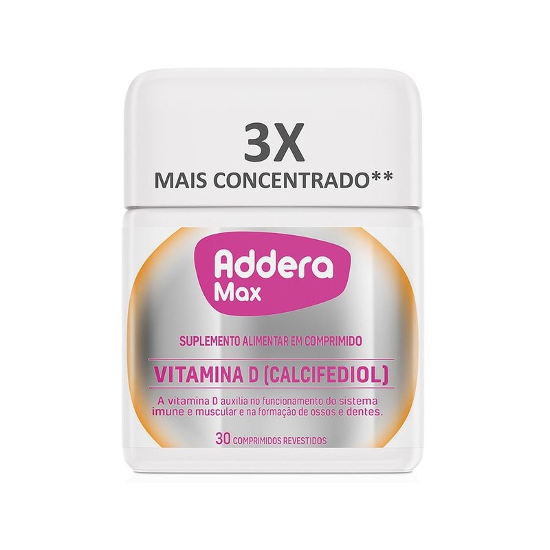 Suplemento Addera Max Frasco 30 Comprimidos Revestidos
