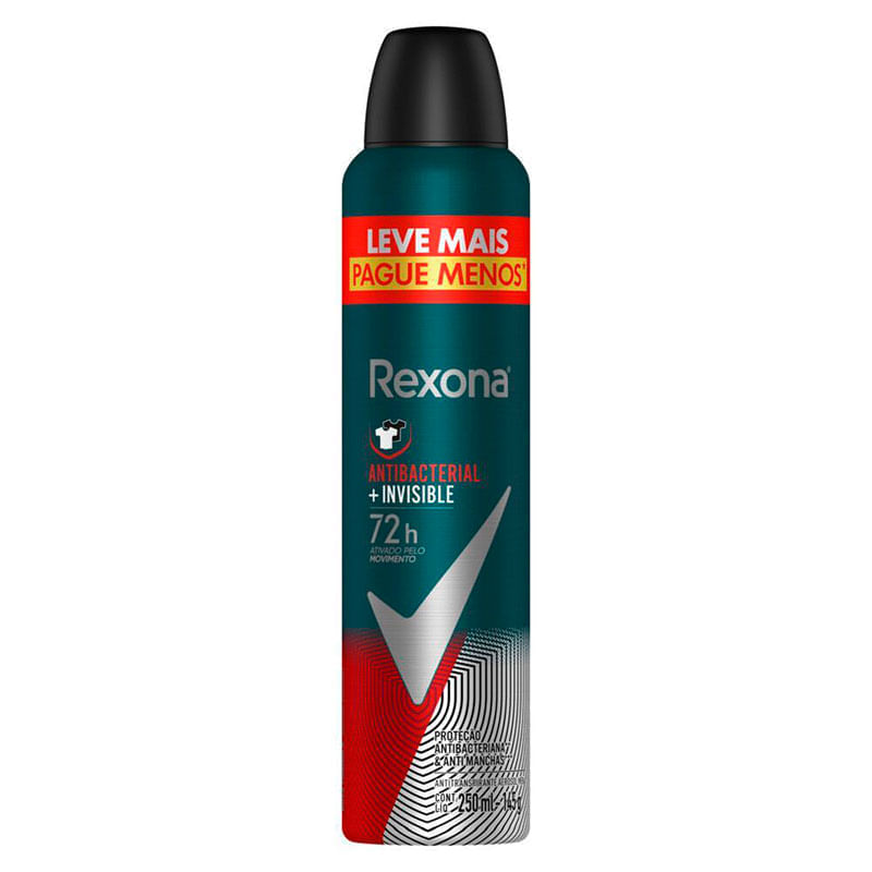 Rexona 250ml Aerossol Men Antitranspirante Inv