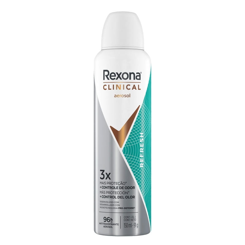 Rexona Clinical Aerossol Feminino Refresh 150ml