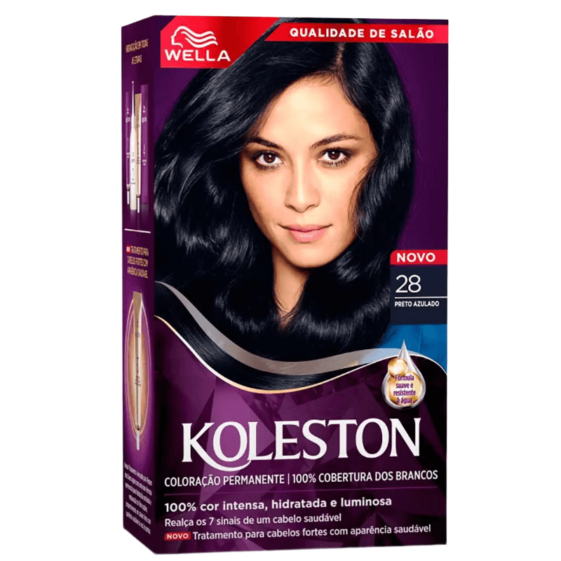 Tintura Capilar Koleston Cor Preto Azulado 28 Wella