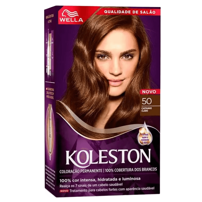 Tintura Capilar Koleston Cor Castanho Claro 50 Wella