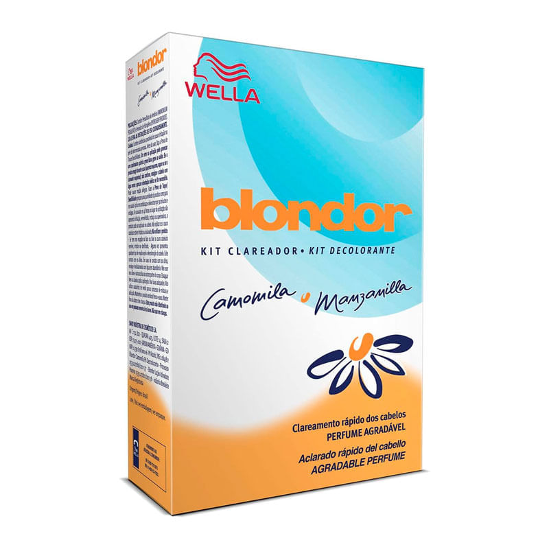 Kit Clareador De Cabelos Blondor Camomila (sache Po + Locao + Tigela + Espatula) Wella