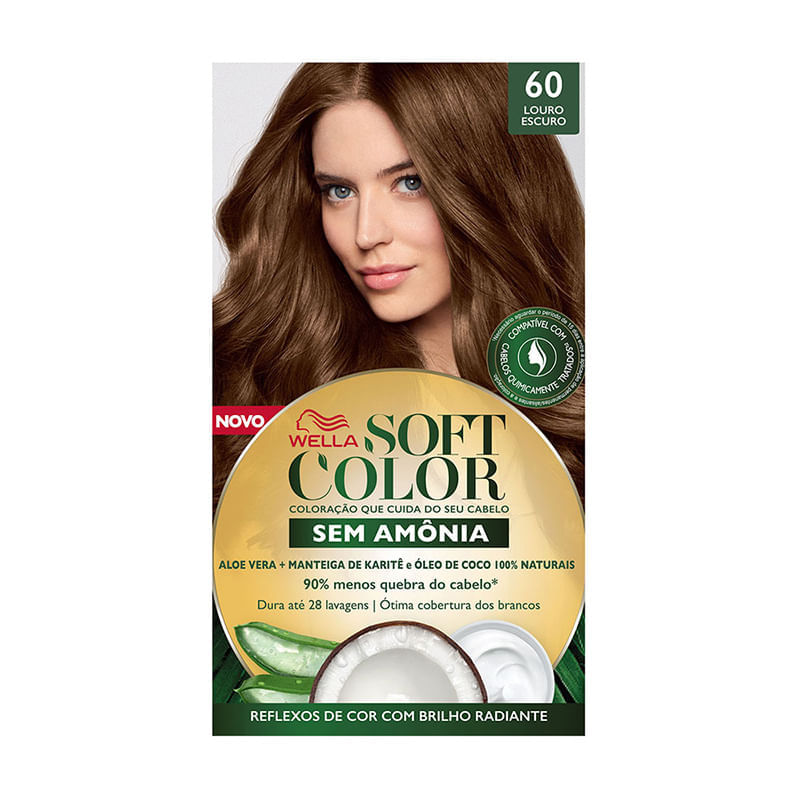 Tintura Capilar Soft Color Cor Louro Escuro 60 Wella