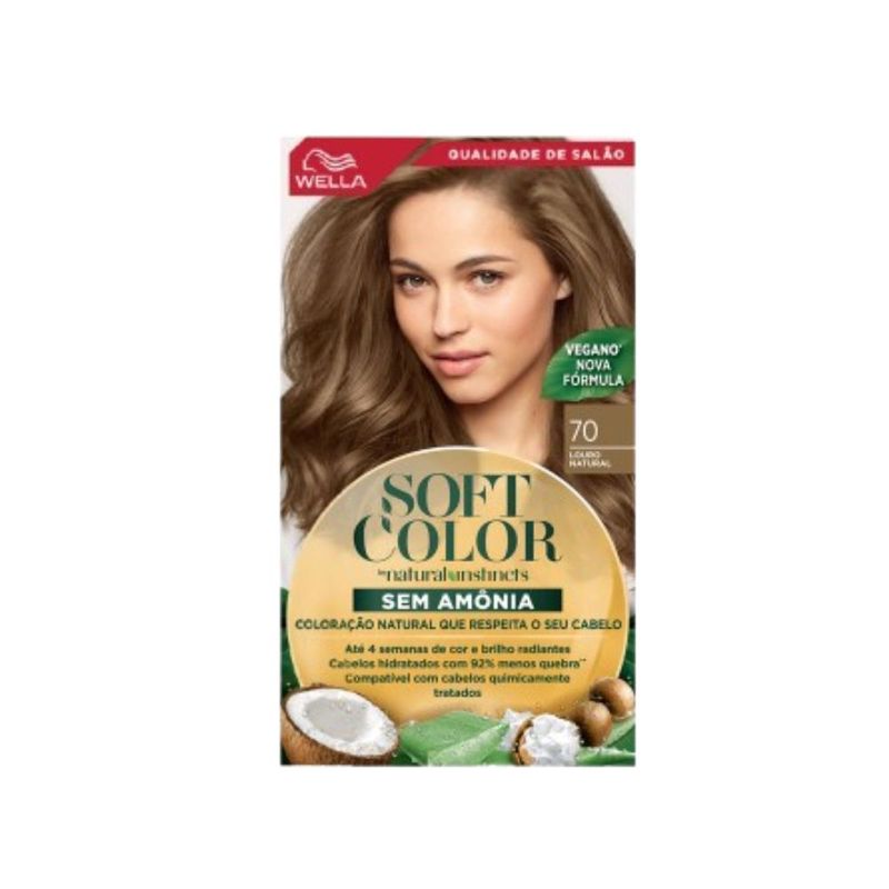 Tintura Capilar Soft Color Cor Louro Natural 70 Wella
