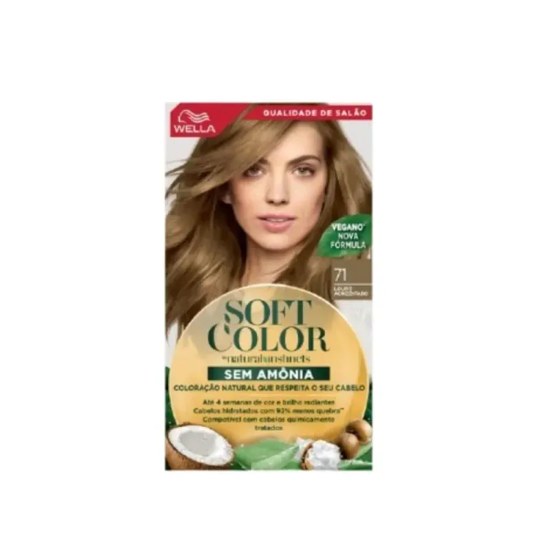 Tintura Capilar Soft Color Cor Louro Acinzentado 71 Wella