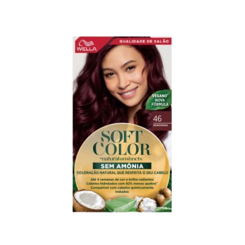 Tintura Capilar Soft Color Cor Borgonha 46 Wella