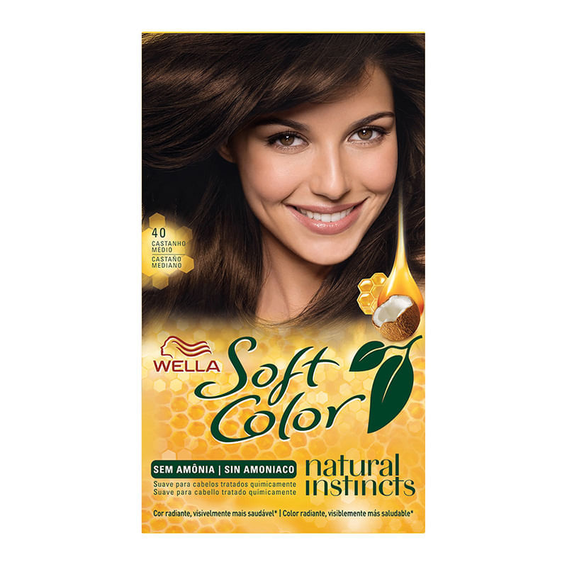 Tintura Capilar Soft Color Cor Castanho Medio 40 Wella