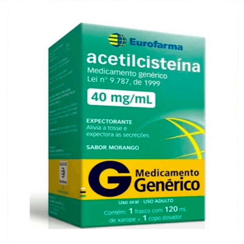 Acetilcisteina Adulto xarope 120ml Eurofarma
