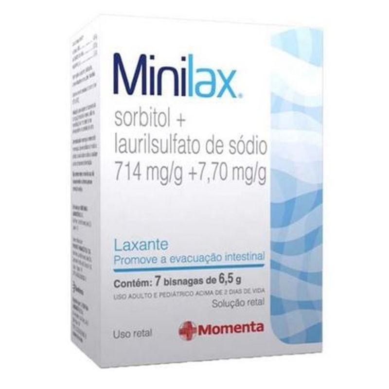 Minilax 714mg 7,7mg c/7 Bisnagas