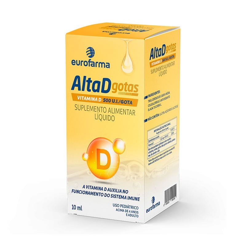 Alta D Gotas 10ml Vitamina D 500UI