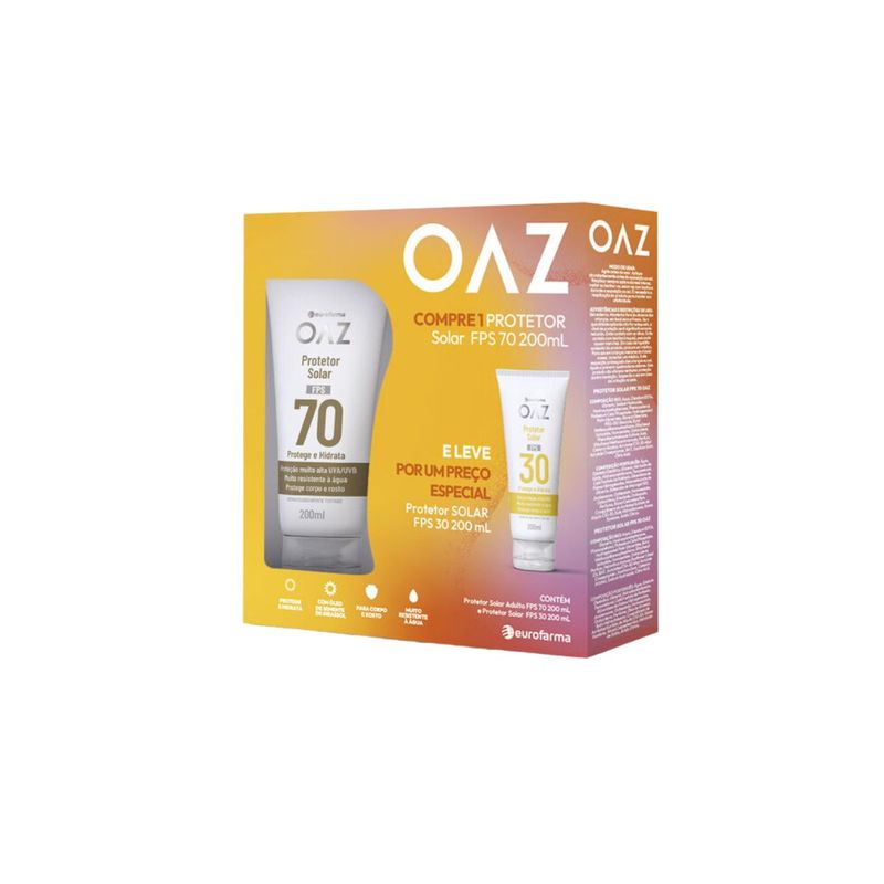 Kit OAZ Protetor Solar FPS 30 + FPS 70 200ml