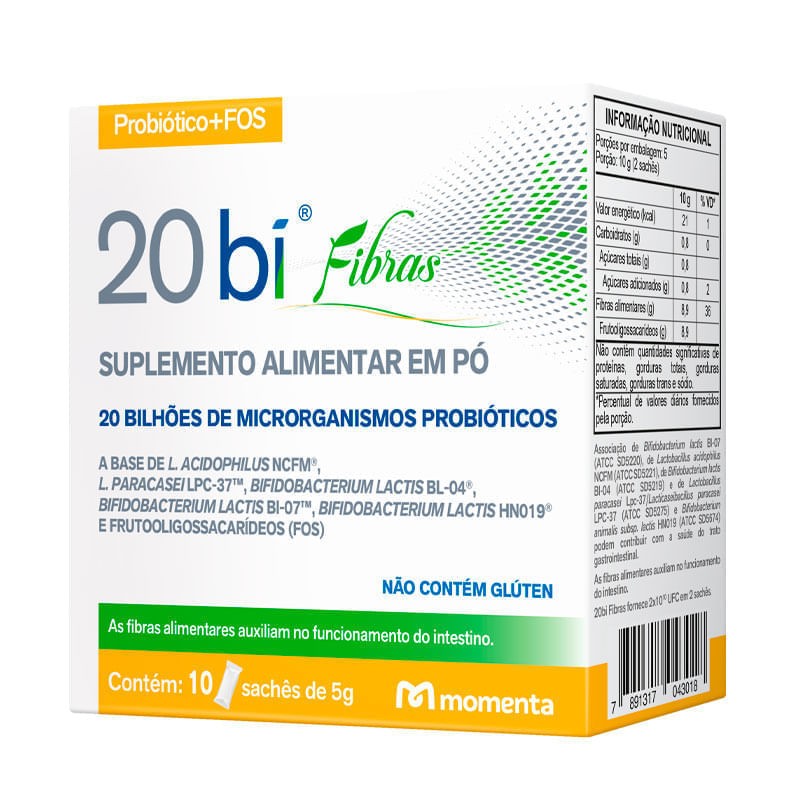20 Bi Fibras c/10 Saches 5g