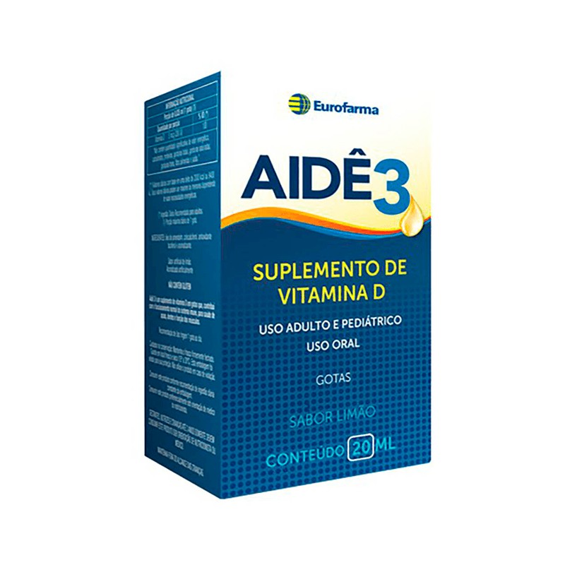 Aide 3 Suplemento Vitamina D Solucao Oral 20ml