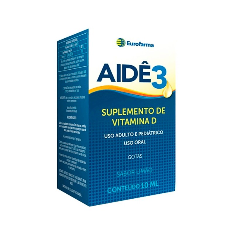 Aide 3 Suplemento Vitamina D Solucao Oral 10ml