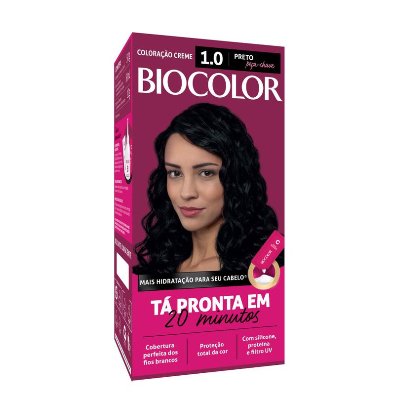 Tintura Biocolor 1.0 Preto Fundamental