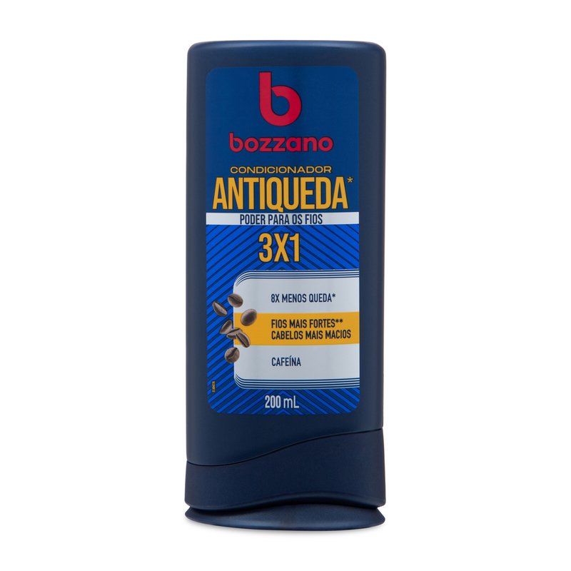 Condicionador Antiqueda Cafeina 3X1 Bozzano Frasco 200ml