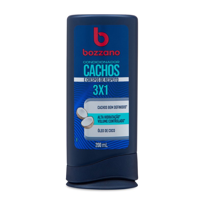 Condicionador Oleo De Coco 3X1 Bozzano Cachos Frasco 200ml