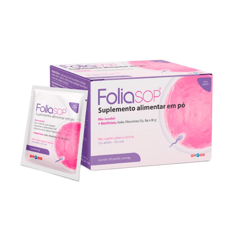 Suplemento Po Sem Sabor Foliasop c/30 Saches 4g Cada