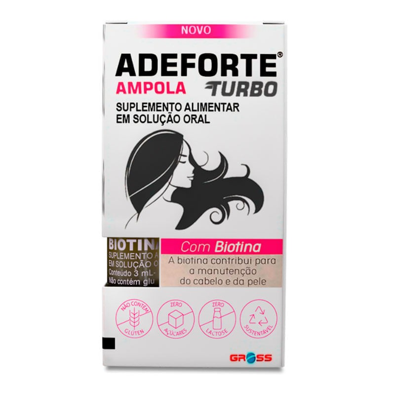 Adeforte Turbo Ampola c/1 Ampola Com Biotina 3ml