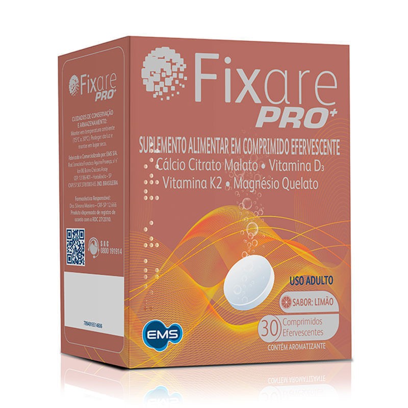 Fixare Pro + Limao c/30 Comprimidos Efervescentes