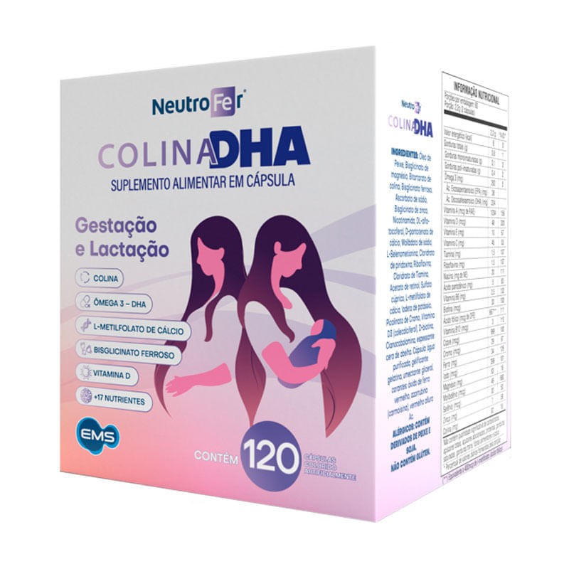 Neutrofer Colina Dha Gestacao E Lactacao 120 Capsulas