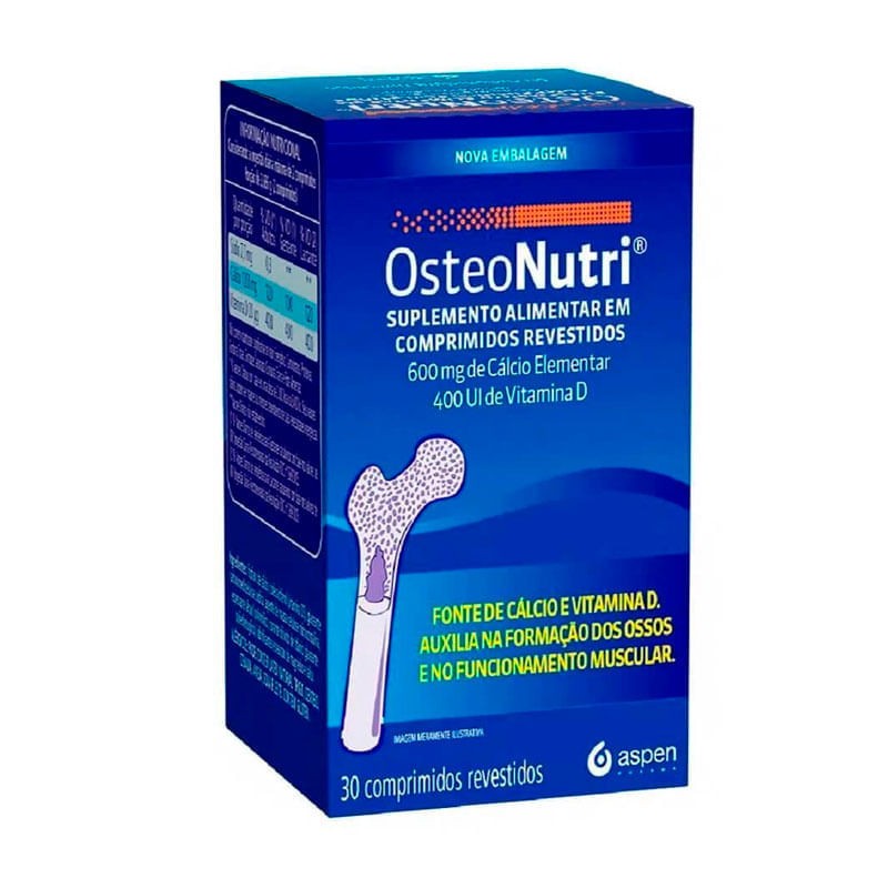 Osteonutri 600mg + 400UI c/30 Comprimidos