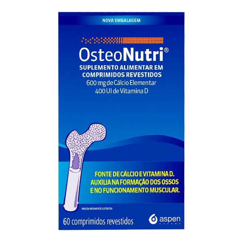 Osteonutri 600mg + 400UI c/60 Comprimidos