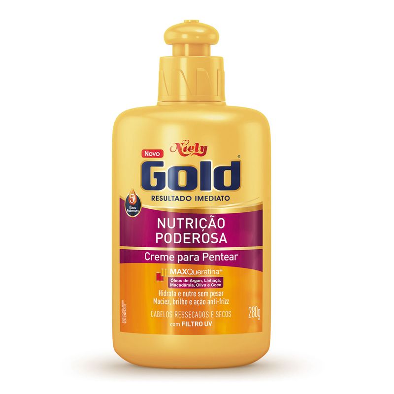 Creme Para Pentear Nutricao Magica Niely Gold 280g