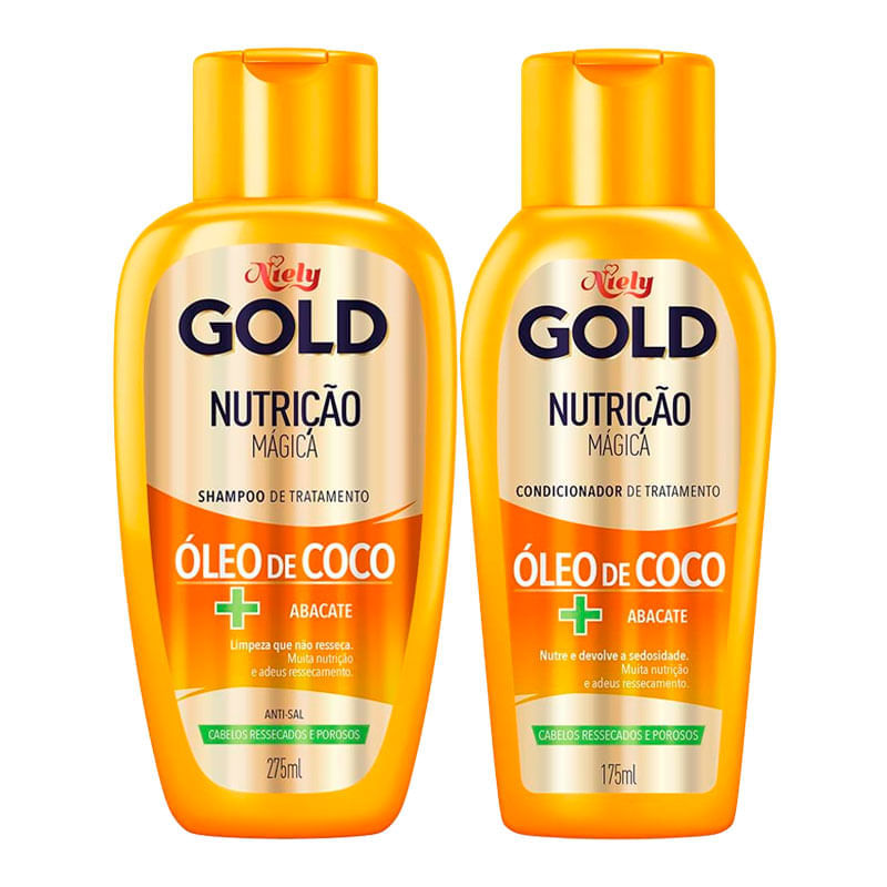 Shampoo Niely Gold Kit Nutri Magica + Condicionador