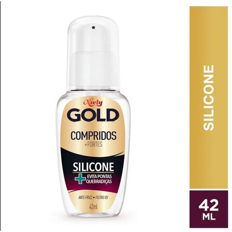 Oleo Spray Niely Gold Silicone Reparador De Pontas Compridos Mais Fortes 42ml