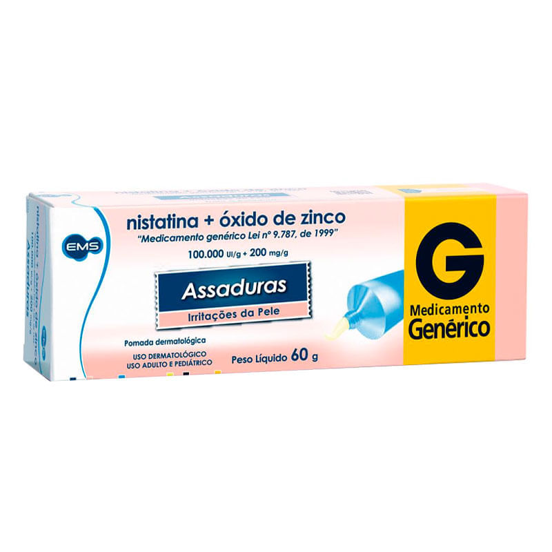Nistatina + Óxido de Zinco 200mg pomada 60g EMS
