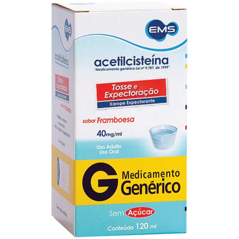 Acetilcisteina 40mg/ml solução 120ml EMS