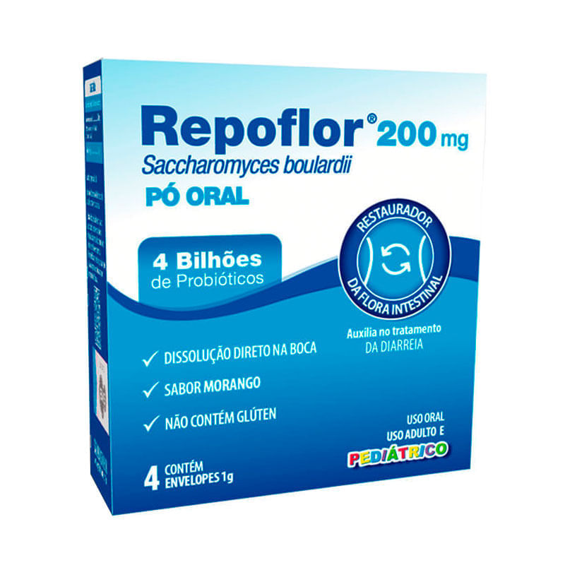 Repoflor 200mg Pó 4env