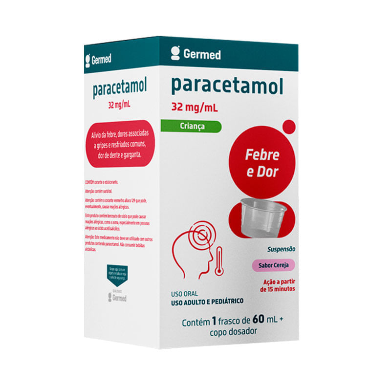 Paracetamol suspensão 60ml Germed