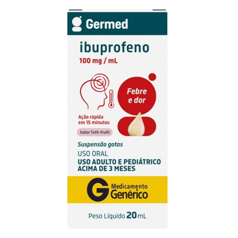 Ibuprofeno 100mg solução 20ml Germed