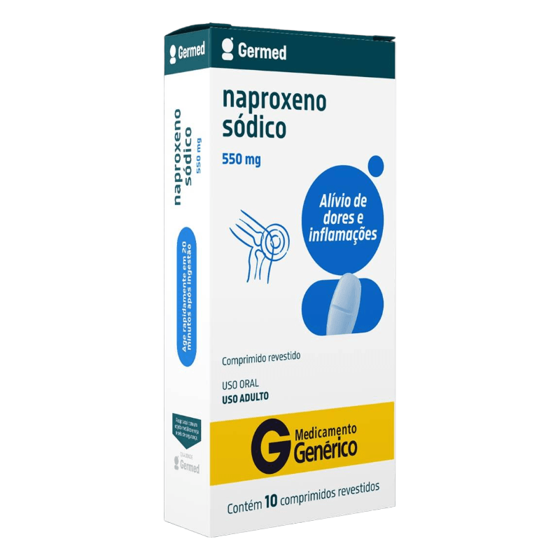 Naproxeno Sódico 550mg 10 comprimidos Germed