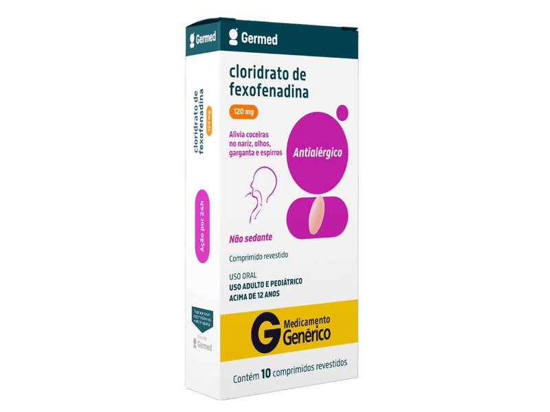 Cloridrato de Fexofenadina 120mg 10 comprimidos Germed