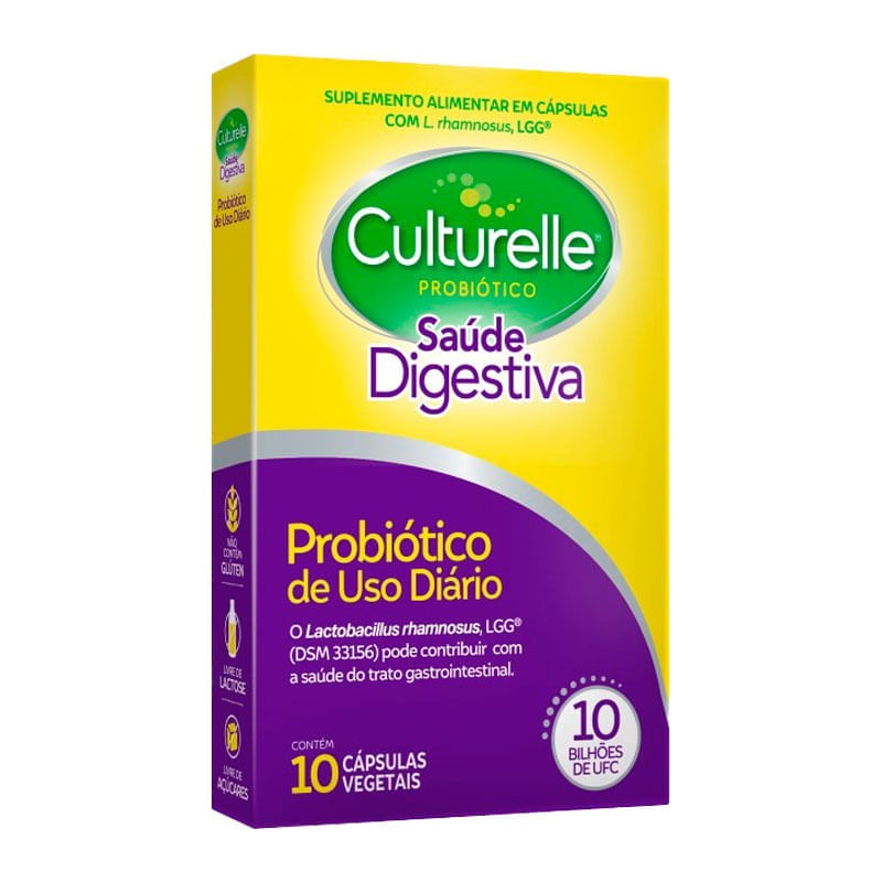 Culturelle Probiotico Saude Digestiva Com 10 Cápsula